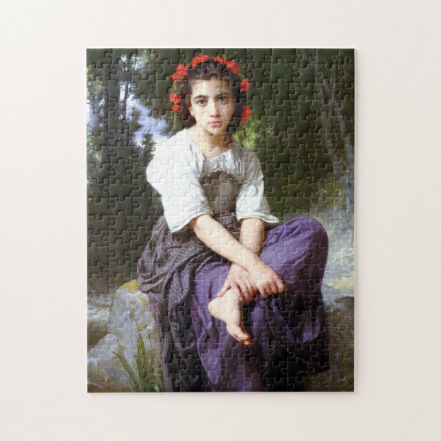 Bouguereau på kanten av bäcken pussel (Vertikal)
