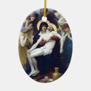 Bouguereau - Pietà Julgransprydnad Keramik