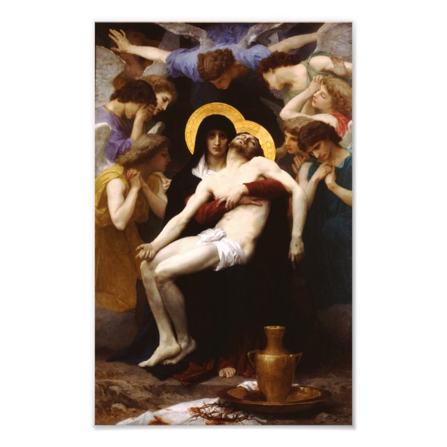 Bouguereau Pieta-utskrift Fototryck (Framsidan)