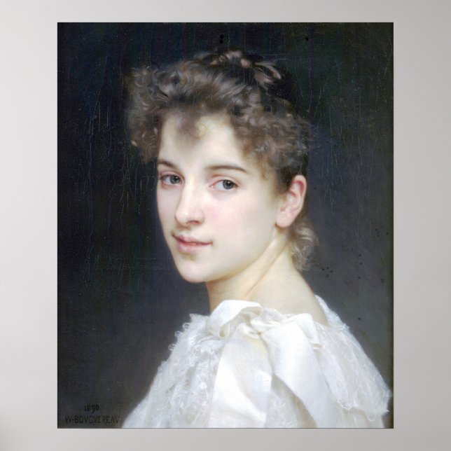 Bouguereau - Porträtt de Gabrielle Cot Poster (Framsidan)