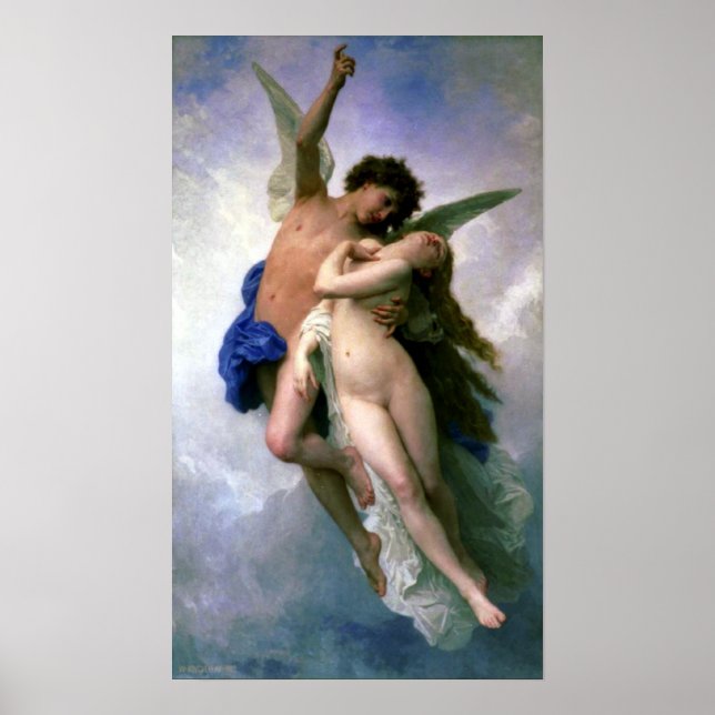 Bouguereau - Psyche et L'Kärlek Poster (Framsidan)