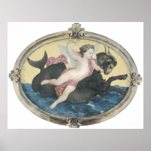 Bouguereau - Putti sur un Monstre Marin Poster (Framsidan)