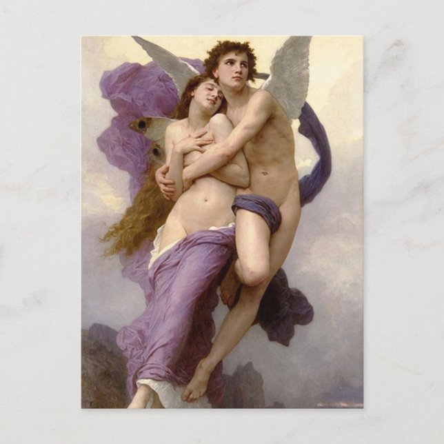 Bouguereau:s bortförande av Psyche Vykort (Framsida)