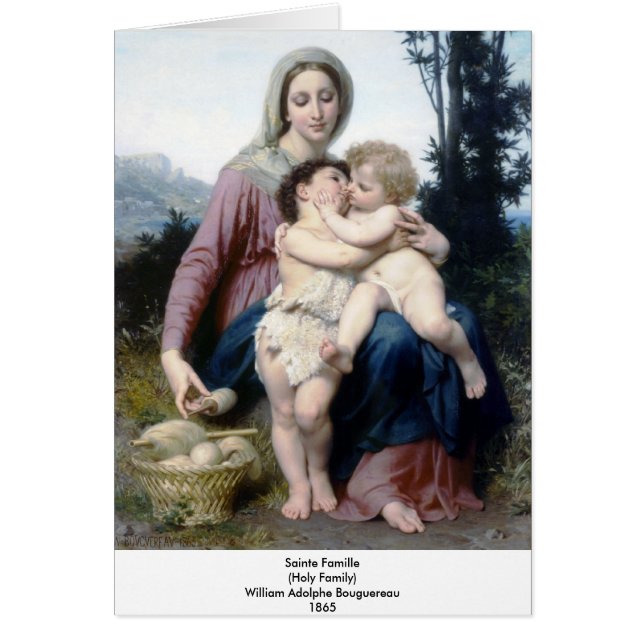 Bouguereau - Sainte Famille Hälsningskort (Framsidan)