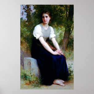 Bouguereau-Sång i Nightingale Poster