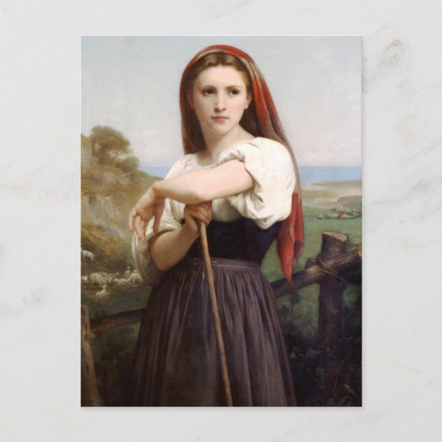 Bouguereau Shepherdes Postcard Vykort (Framsida)