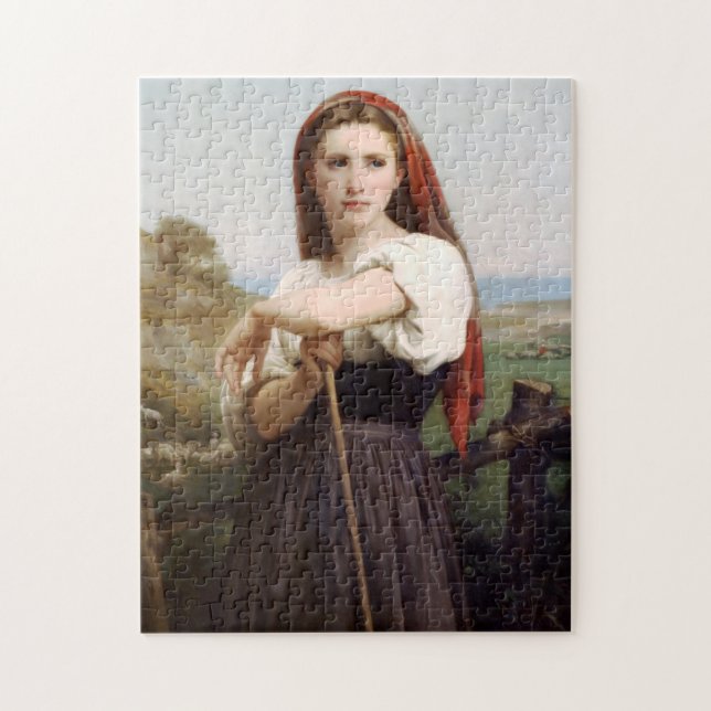 Bouguereau Shepherdes Puzzle Pussel (Vertikal)