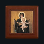 Bouguereau Virgin and Child CC0273 Gift Box Smyckeskrin<br><div class="desc">William A. Bouguereau - Virgin and Child,  1888. Inte den vanliga jungfrun och barnet. Kristus barn har den typiska Bouguereau-huden,  mjuk och sensuell,  men religiösans känsla finns också där,  synlig i aktersammansättningen. En märklig och vacker upplevelse.</div>