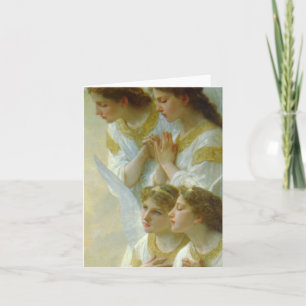 Bouguereau Virgin och Jesus Child med Änglar Helgkort