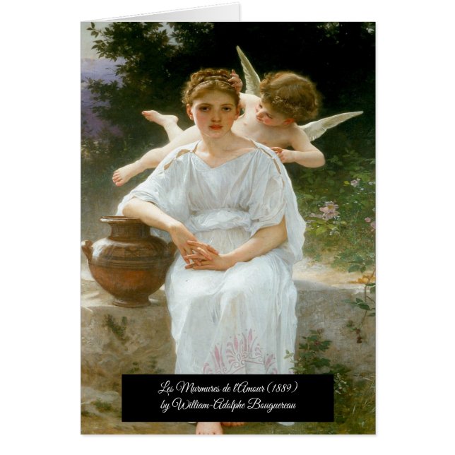 Bouguereau-viskning av Kärlek Hälsningskort (Framsidan)