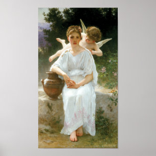 Bouguereau-viskning av Kärlek Poster