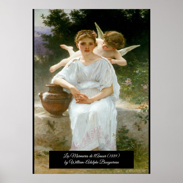 Bouguereau-viskning av Kärlek Poster (Framsidan)
