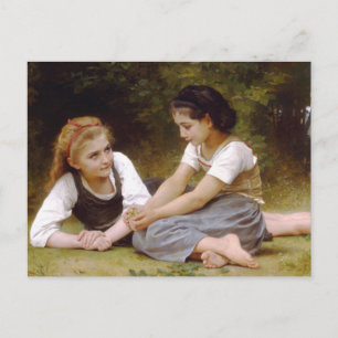 Bouguereaus 1882 de nötihopsamlareLes noisettesna Vykort