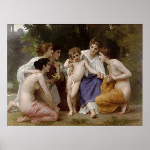 Bouguereau's Admiration (L'amiration) (1867) Poster