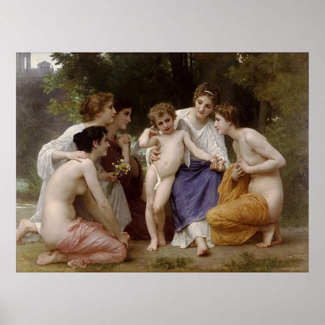 Bouguereau's Admiration (L'amiration) (1867) Poster (Framsidan)