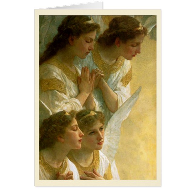 Bouguereau's Änglar Hälsningskort (Framsidan)