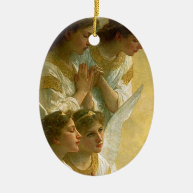 Bouguereau's Änglar Julgransprydnad Keramik (Framsidan)