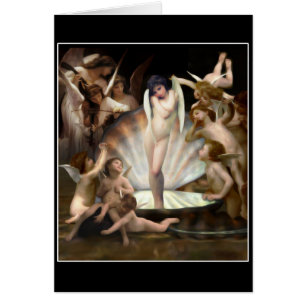 Bouguereau's Änglar Surround Cupid Hälsningskort