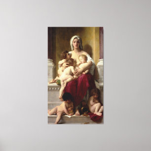 Bouguereau's Classic Painting Charite (La Charite) Canvastryck