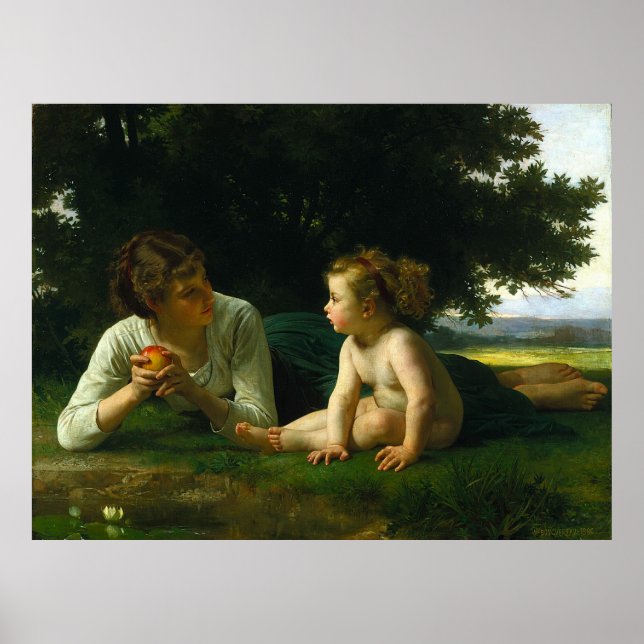 Bouguereau's Classic Painting: Temptation (1880) Poster (Framsidan)