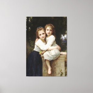 Bouguereau's Classic Painting - Two Sisters (1901) Canvastryck
