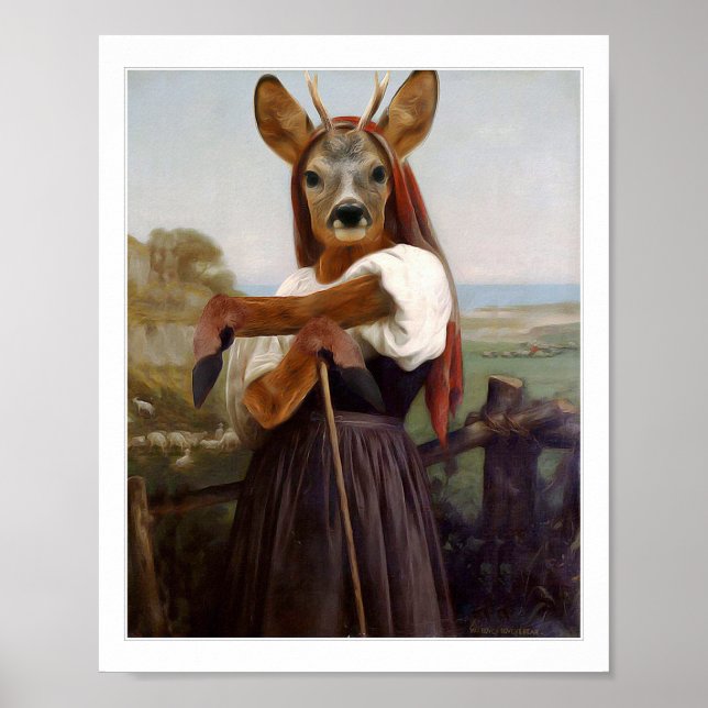 Bouguereau's Dearest Hjort Shepherdess Poster (Framsidan)