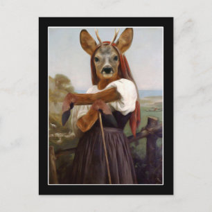 Bouguereau's Hjort Shepherdess Vykort