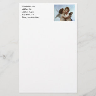 Bouguereau's L'Kärlek et Psyche, enfants (Cupid) Brevpapper