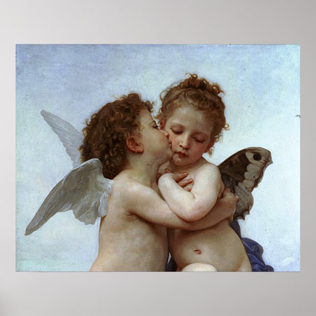 Bouguereau's L'Kärlek et Psyche, enfants (Cupid) Poster (Framsidan)