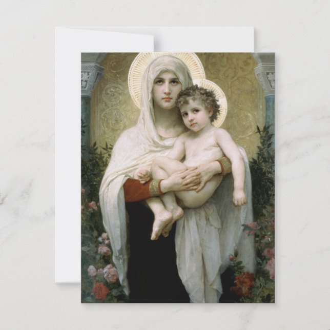 Bouguereau's Madonna of the Ro (1903) Inbjudningar (Framsida)