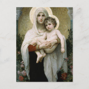Bouguereau's Madonna of the Ro (1903) Vykort