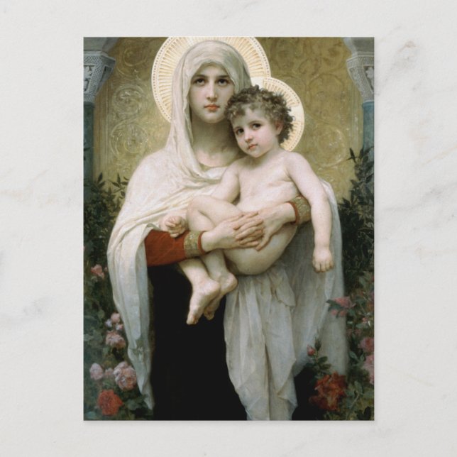 Bouguereau's Madonna of the Ro (1903) Vykort (Framsida)
