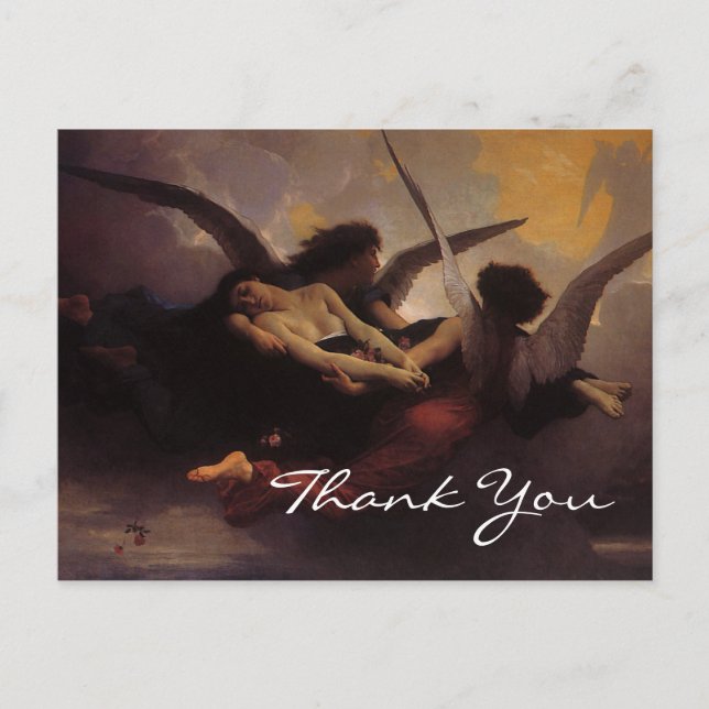 Bouguereau's Soul Broghts to Heaven Vykort (Framsida)