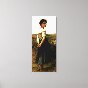 Bouguereaus unga Shepherdess (1895) Canvastryck