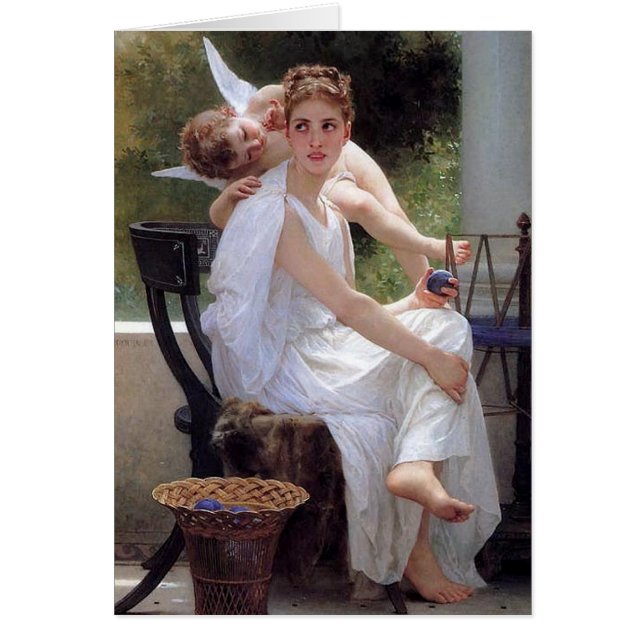 Bouguereau's 'Work Interrupted' - kort (Framsidan)