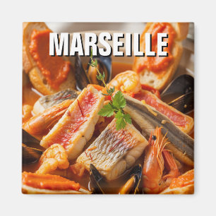 Bouillabaisse Marseille Frankrike Travel Magnet