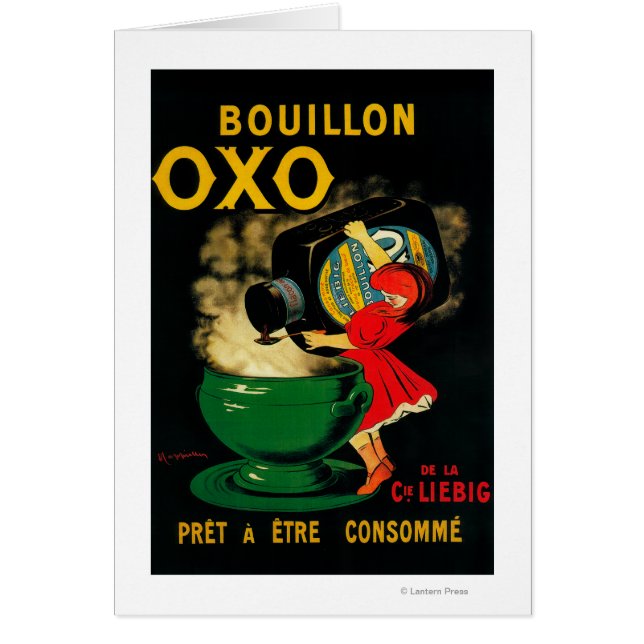 Bouillon OXO Vintage PoseterEurope Hälsningskort (Framsidan)
