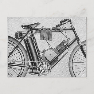 Bouilly Motorcycle, 1895 Vykort