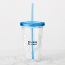 Boujee Blue Sprinkle Sprinkle Tumbler med Straw