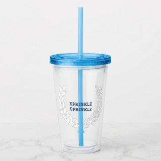 Boujee Blue Sprinkle Sprinkle Tumbler med Straw Take Away Mugg
