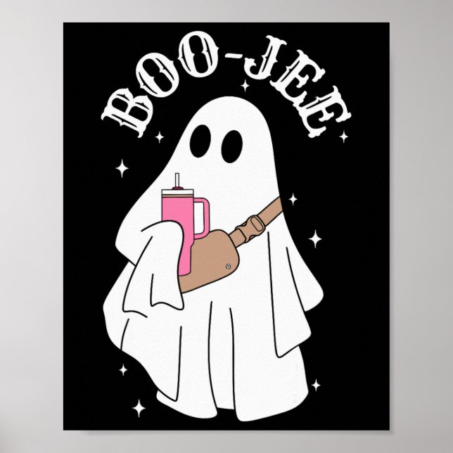 Boujee Boo-jee Cute Ghost Spooky Season Halloween Poster (Framsidan)