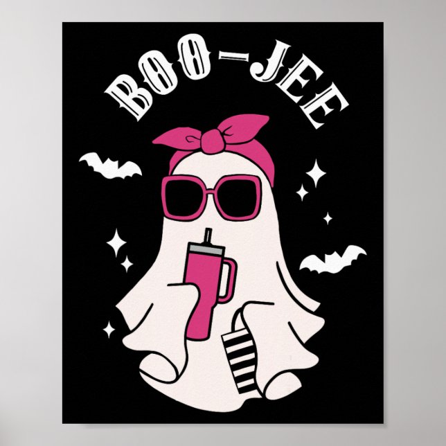 Boujee Boo-jee Cute Ghost Spooky Season Halloween Poster (Framsidan)