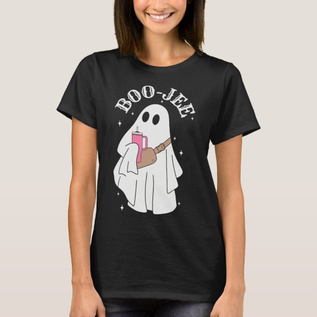 Boujee Boo-jee Cute Ghost Spooky Season Halloween T Shirt (Framsida)