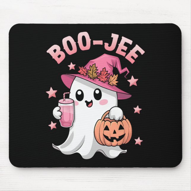 Boujee Boo Jee Spooky Ghost Rosa Halloween Pumpkin Musmatta (Framsidan)