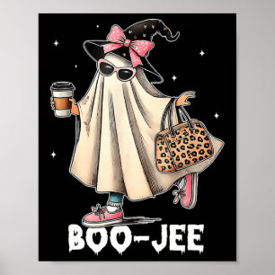 Boujee Boo Jee Spooky Ghost Rosa Halloween Pumpkin Poster