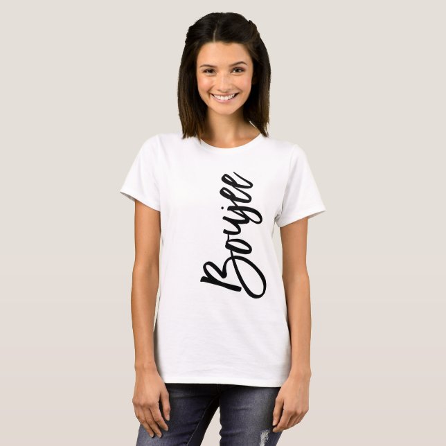 Boujee Popular Quote Black Artsy Typography Sitchp T Shirt (Hel framsida)
