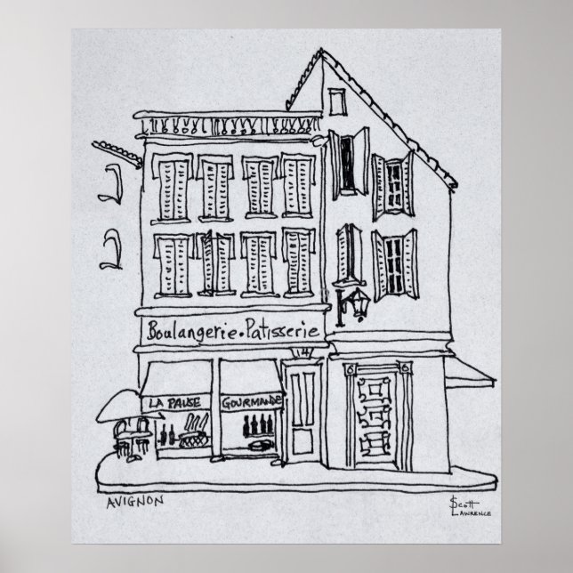 Boulangerie Patisserie, Avignon Poster (Framsidan)