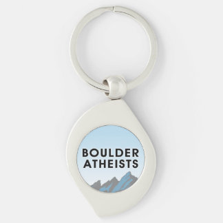 Boulder Atheists Logo Metal Keyring Swirl Silverfärgad Nyckelring