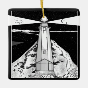 Boulder Bank Lighthouse Julgransprydnad Keramik