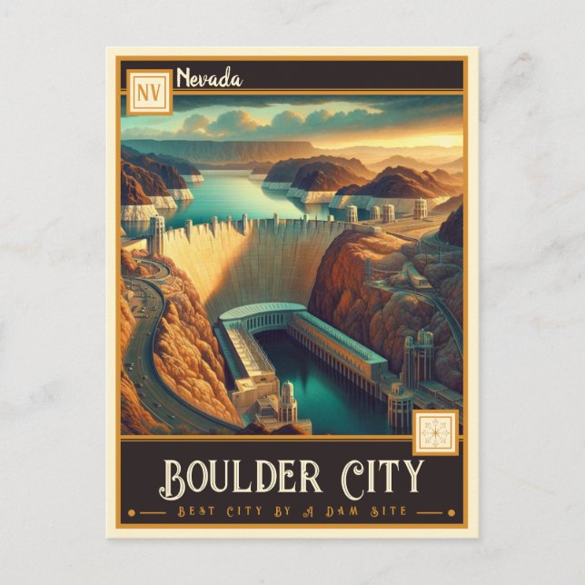 Boulder City, Nevada | VINTAGE Vykort (Framsida)